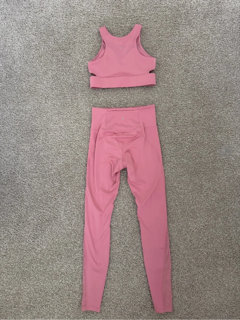 ANTONIO MELANI Pink High-Waist Leggings & Crop Tank Set